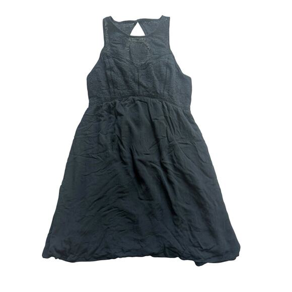 Abercrombie & Fitch Black Crochet Top‎ Sleeveless Dress Open Back Size Small - Picture 1 of 6